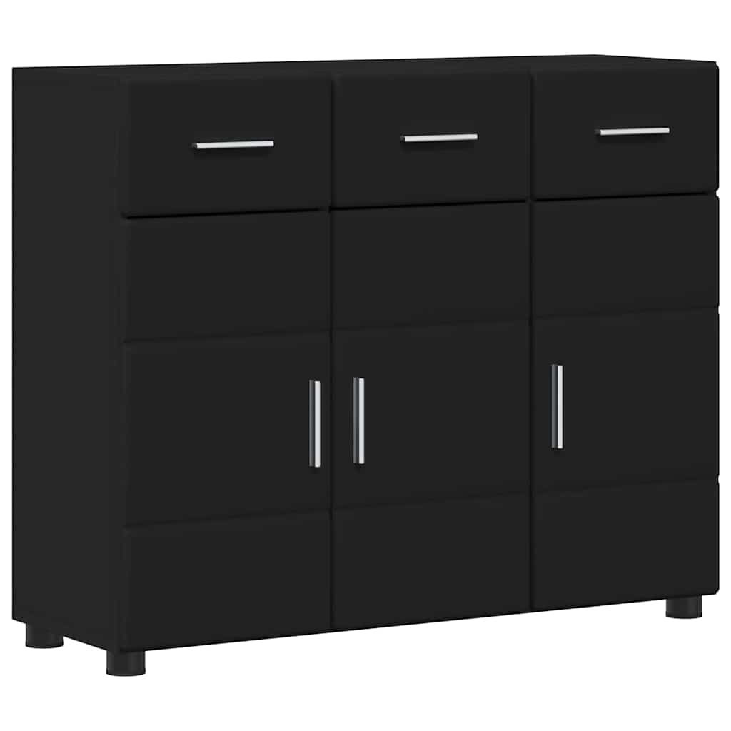 Sideboard Florin Black 88.5 X 30.5 X 73 Cm Engineered Wood Vidaxl