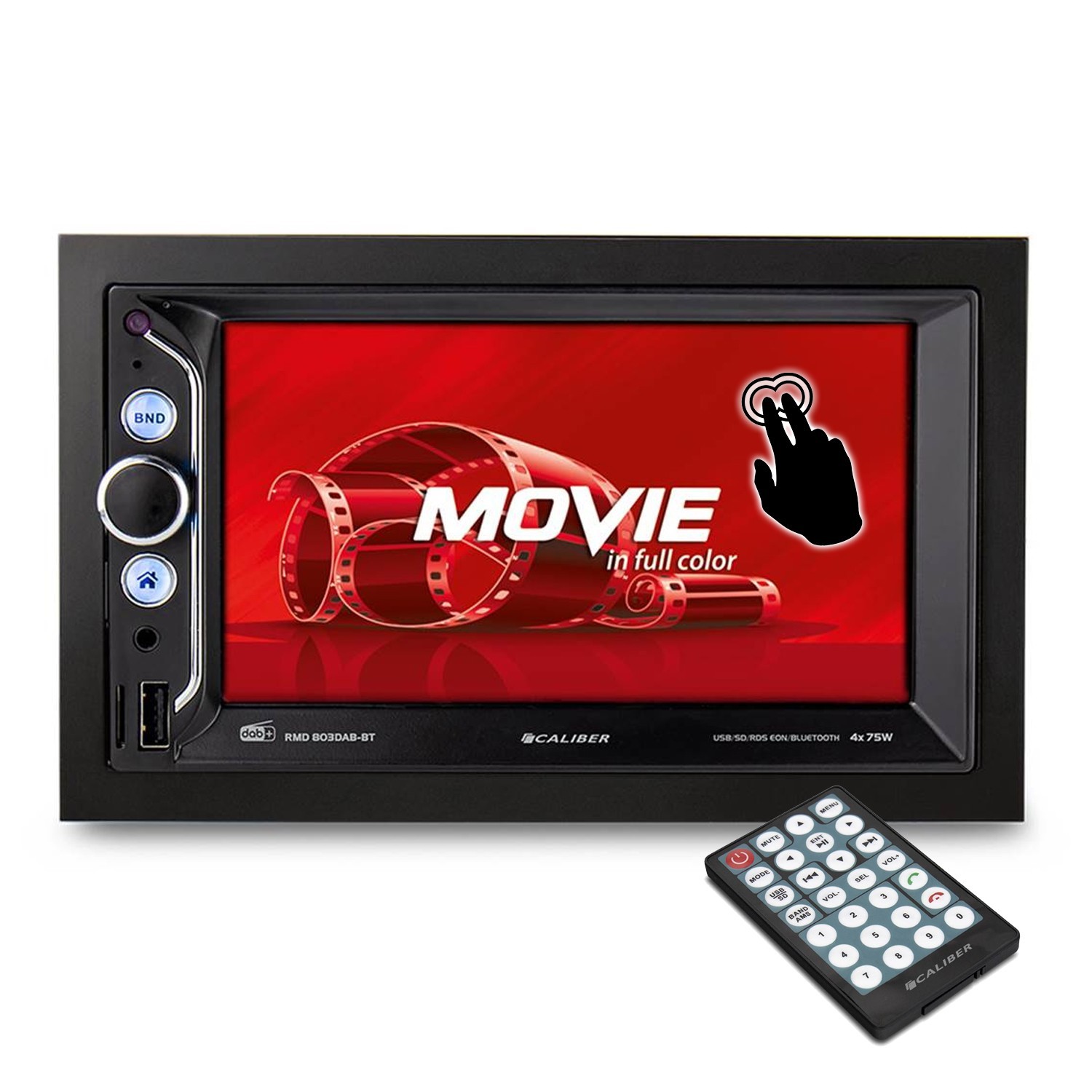 Rmd803dab-bt Moniceiver Anschluss Für Rückfahrkamera, Bluetooth®-freisprecheinrichtung, Dab+ - Caliber