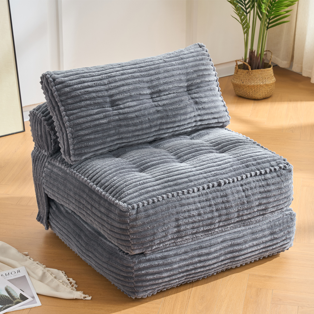 Canapé-lit Pliant 1 Place 90×190 Cm – Convertible Avec Matelas Pliable