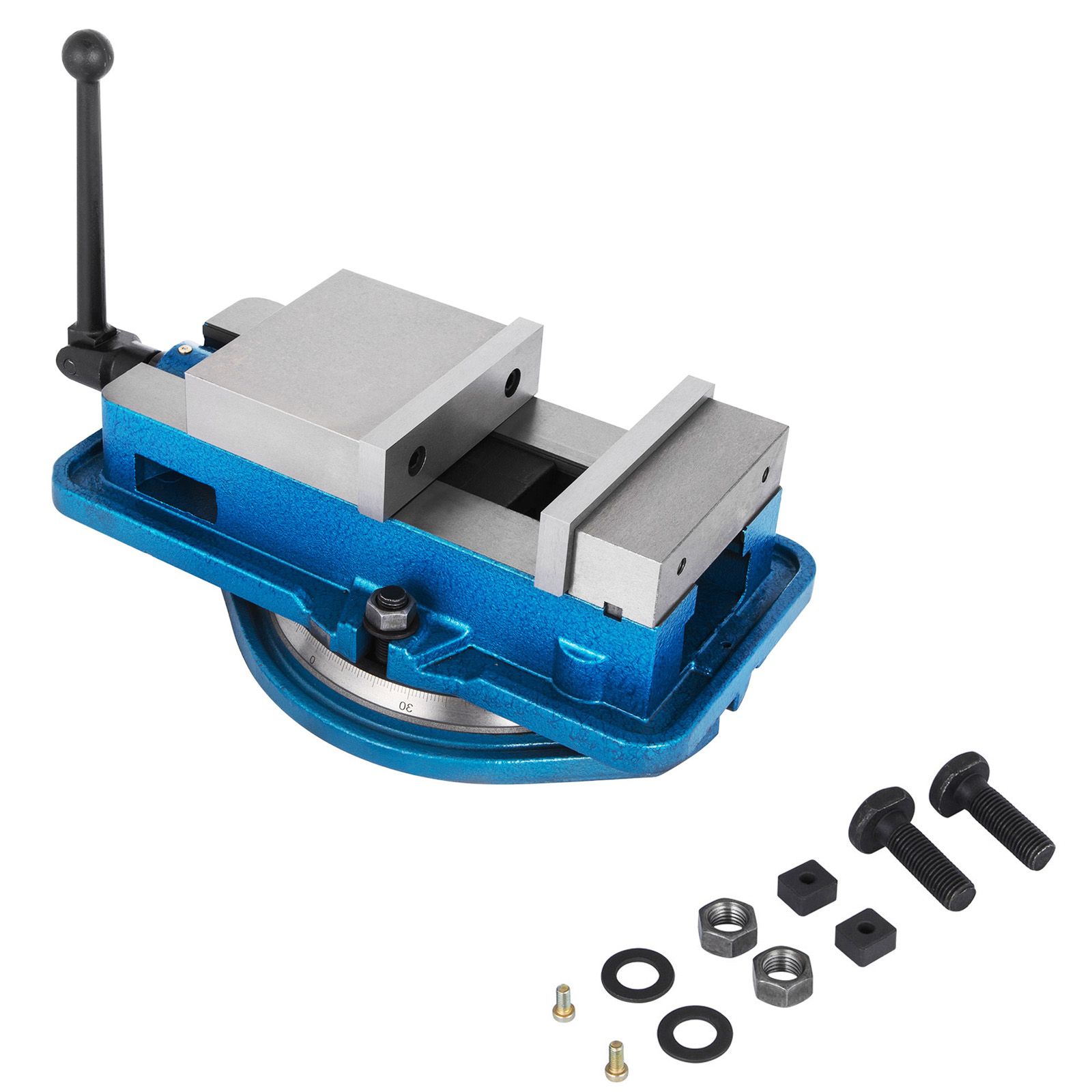 Étau d'établi à base pivotante 360°, mâchoires 80 mm en fonte ductile, 15 kN