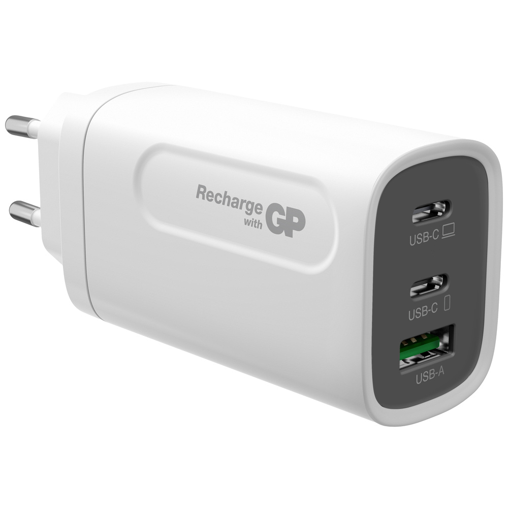 Gp Batteries Weiß Gp Usb Ladegerät 65 W 1X Usb-A, 2X Usb-C® Usb Pd, Quick Charge 4.0 Innenbereich Mit Europa-Ada