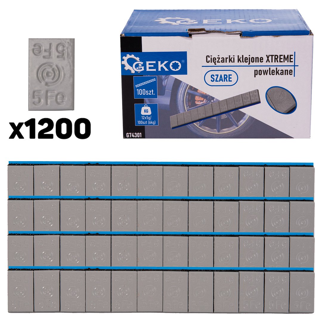 Import Extrem Beschichtetes Graues Klebeband, Gewichte 12 X 5 G - Set Mit 100 Streifen (6 Kg) (4)