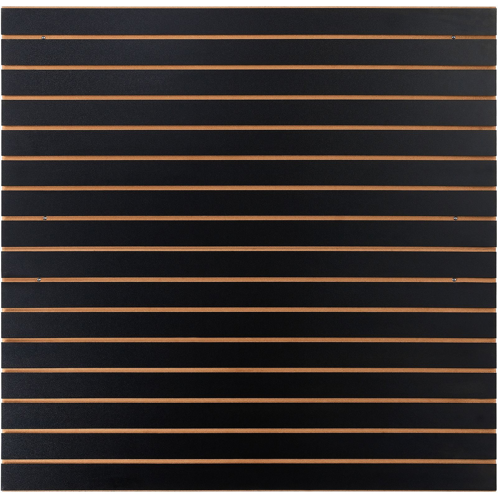 Panneaux muraux à rainures en MDF mélamine noir, 60 x 120 cm, lot de 2