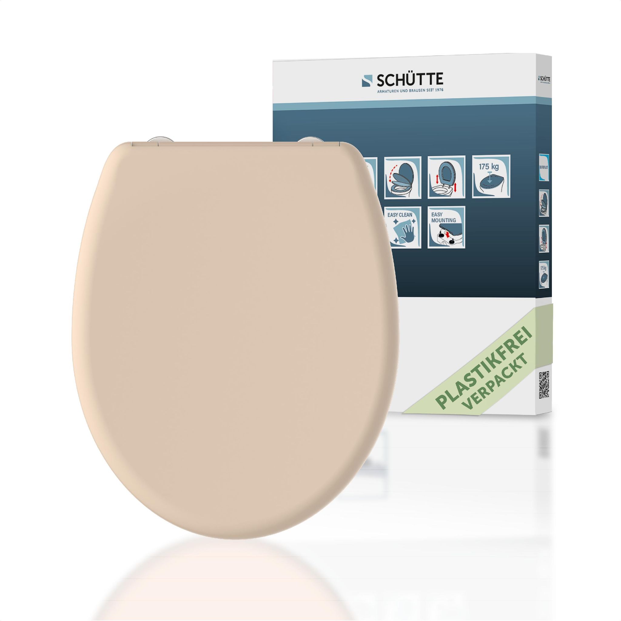 SCHÜTTE WC-Sitz, Duroplast, oval, mit Softclose-Funktion - beige - Image 3