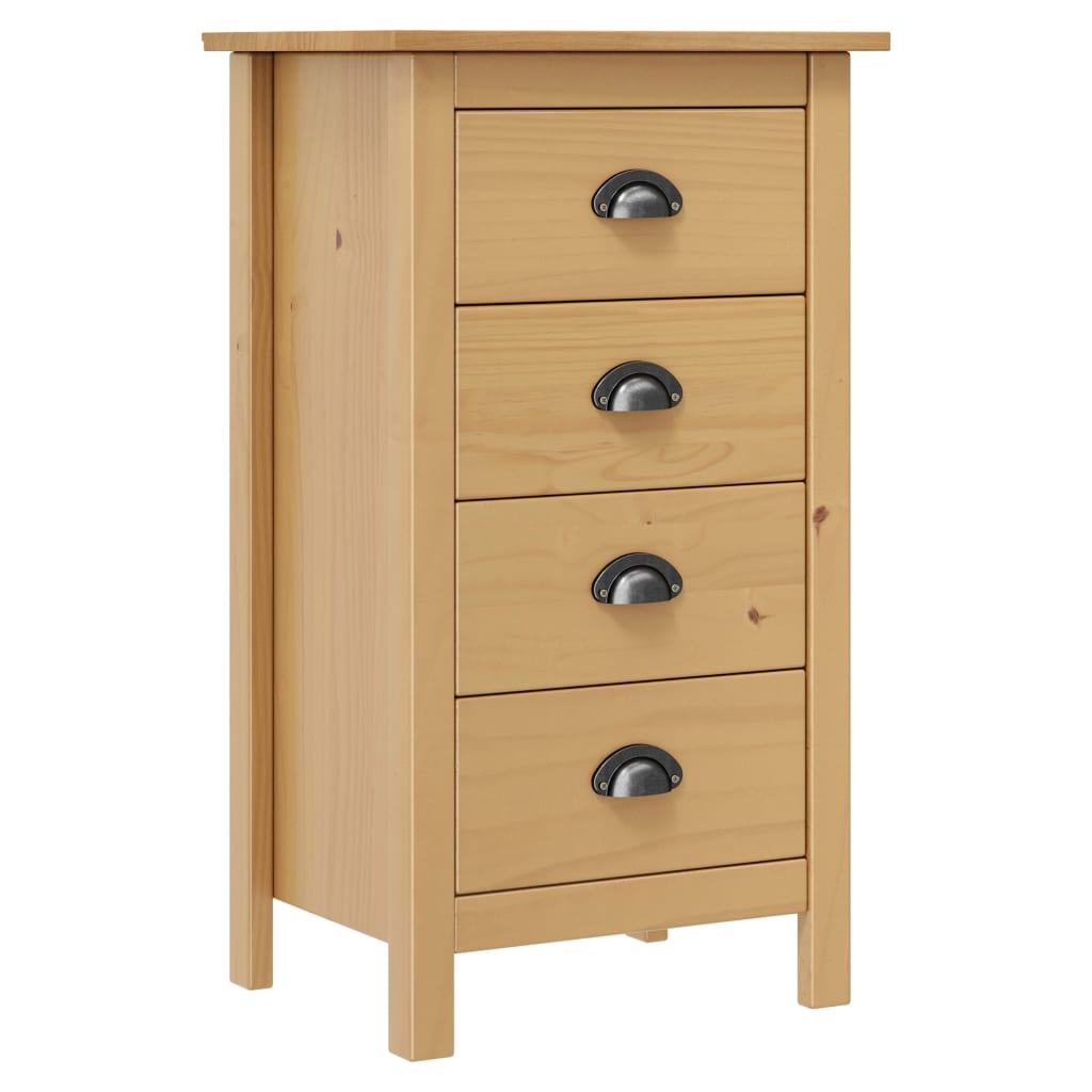 Sideboard Hill 46x35x80 Cm Solid Pine Wood Vidaxl