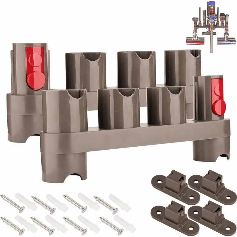 Support mural pour aspirateur Dyson V7 V8 V10 V11, 10 compartiments accessoires, lot de 2