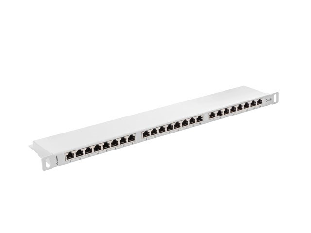 Patchpanel 24 PORT 0,5U Kat.6 geschirmt grau PPS6-0024-S - Bild 5