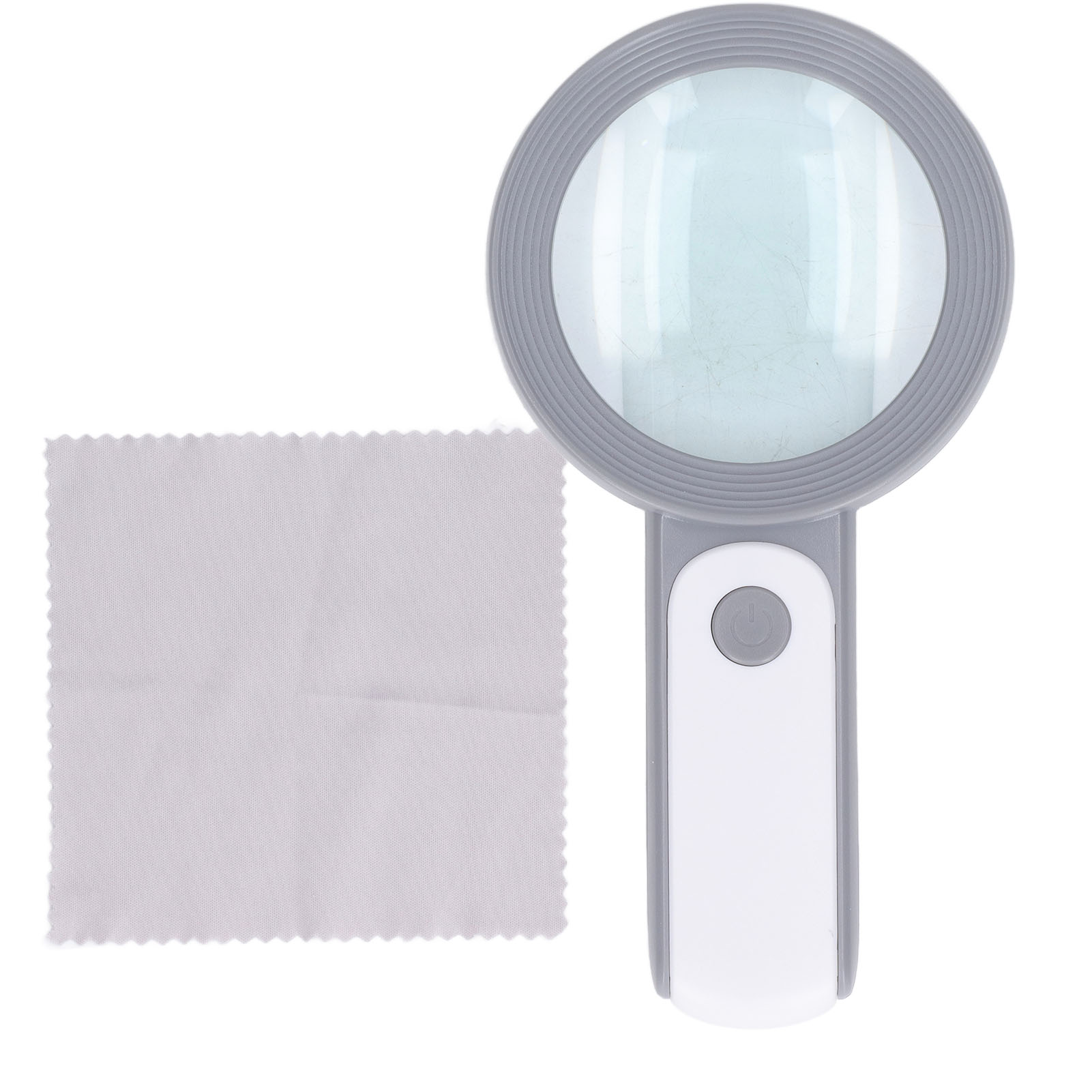 Loupe à main 30x ultra-légère, verre optique HD, lampe LED 18 lumières, corps ABS