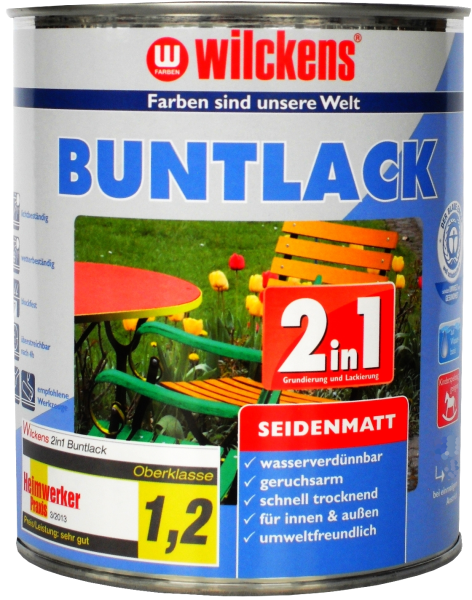 Wilckens Buntlack 2in1 Ral8011 Nussbraun Seidenmatt 0,75l 12481100050