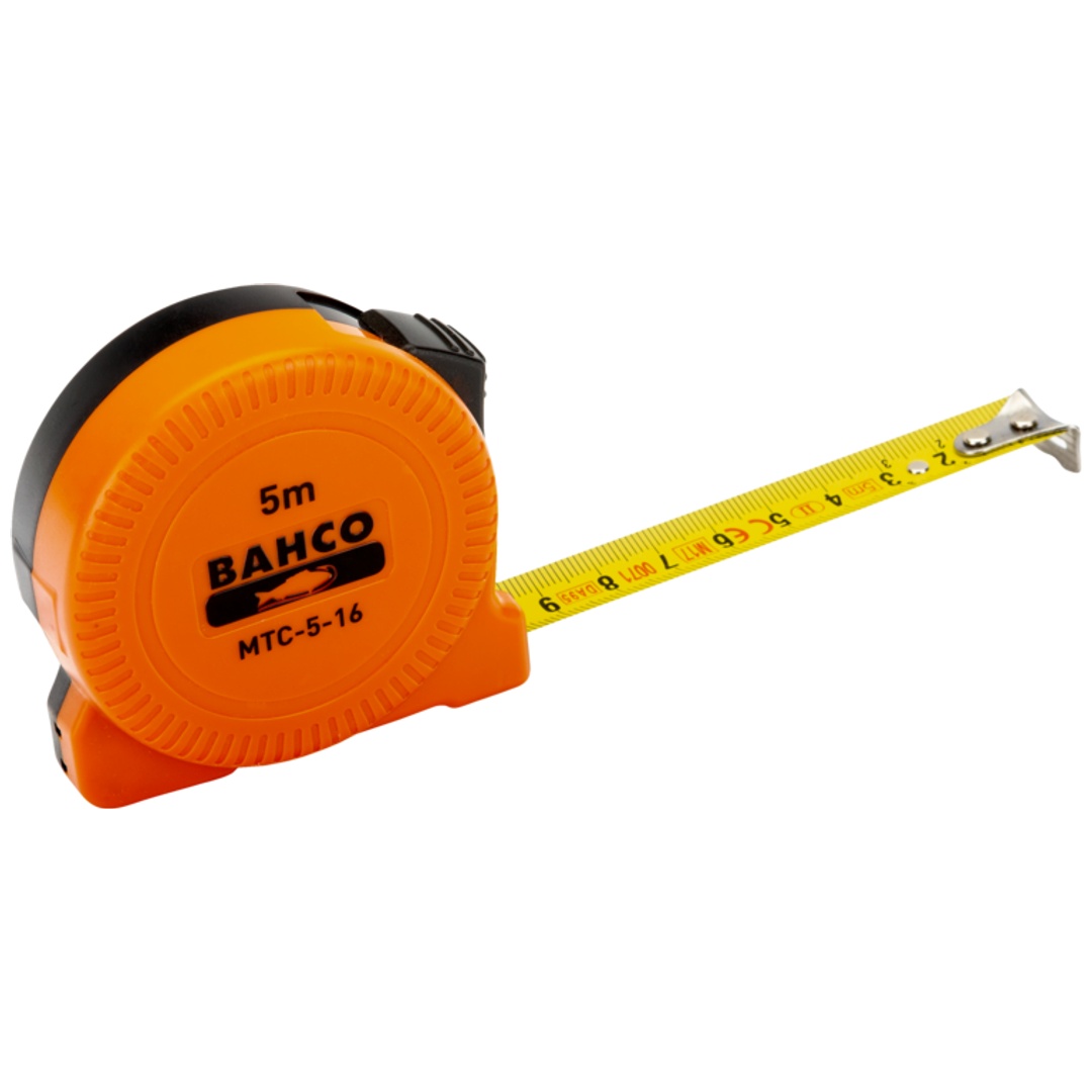 Bahco Orange Maßband Compact Ergonomischer Griff Verriegelung
