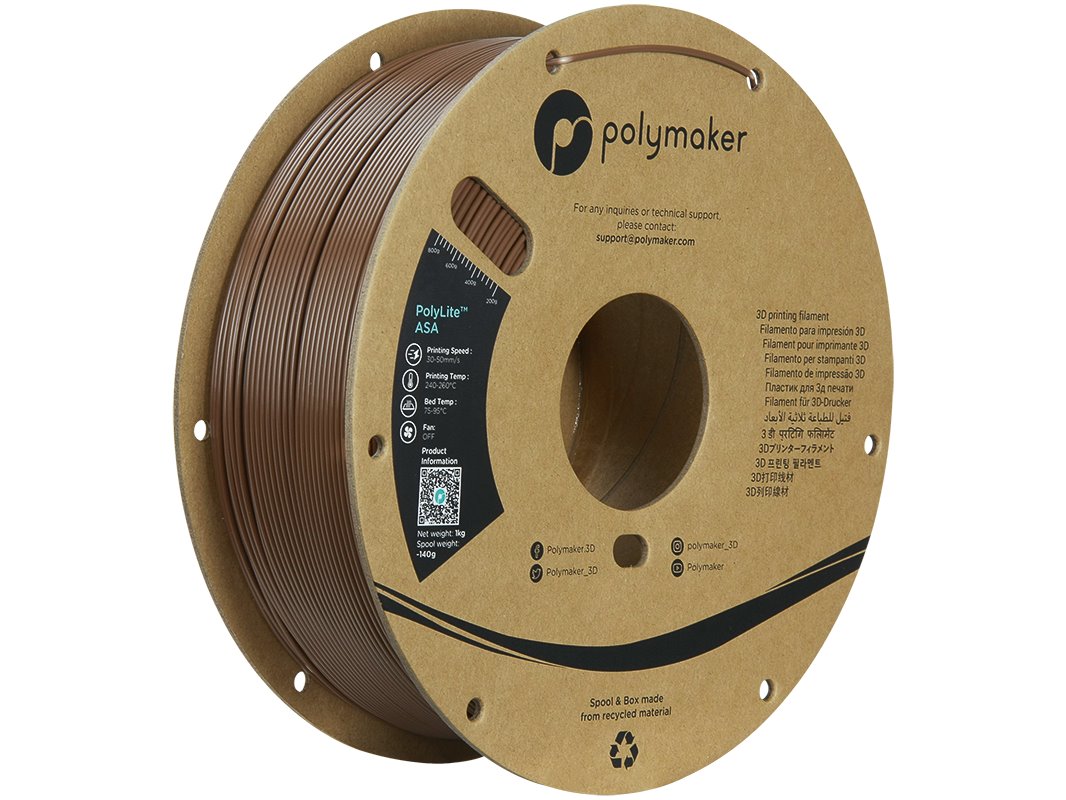 Polymaker PolyLite ASA Army Braun 1,75 mm 1000 g (ASA, 1000 g), Filament, Braun - Bild 3