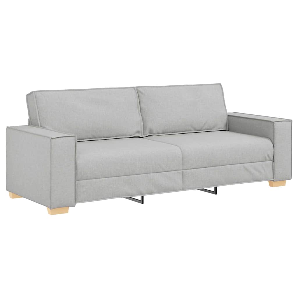 3-seater Sofa Cloud Grey 220x78x84 Cm Fabric Vidaxl