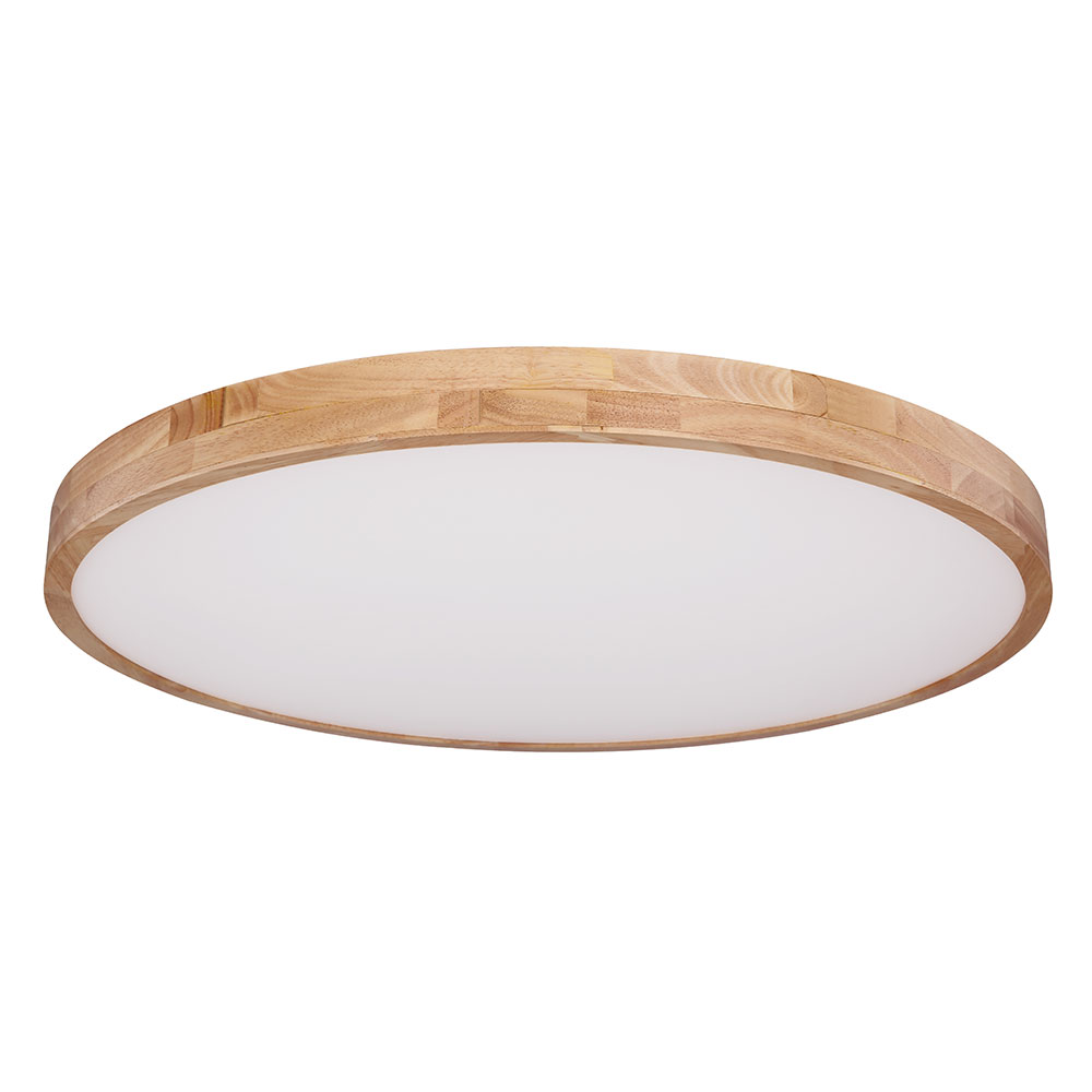 Led Holz Design Decken Leuchte Tageslicht Wohn Zimmer Fernbedienung Lampe Dimmbar Globo 41745-60