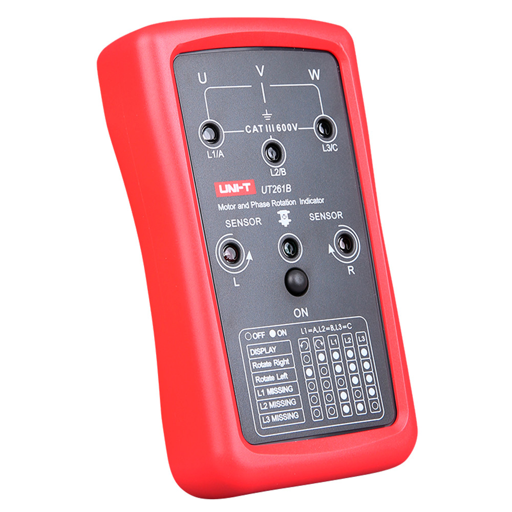 Uni-T Rot/Grau Multimeter, Tester Di Sequenza Di Fase (Cat Ii 1000V, Cat Iii 600V, Hand-Multimeter) - Bild 3