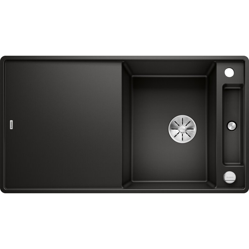 Blanco Schwarz Axia Iii 5 S-F, Inkl. Holzschneidbrett, Silgranit, Sc
