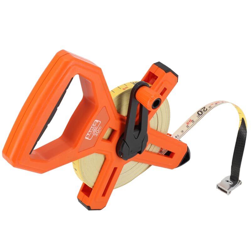 Bahco Orange Längenmesswerkzeug, Massband Mit Nylonbeschichtetem Band, Offenes Gehäuse, Metrisch 50 M (50 M) - Bild 5