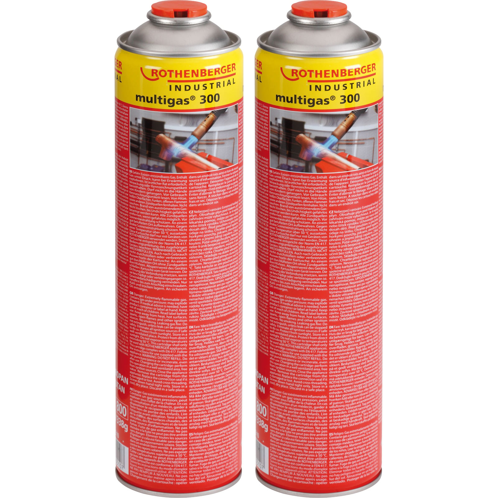 Rothenberger Industrial 2x Multigas 300 600 Ml - 1000003742