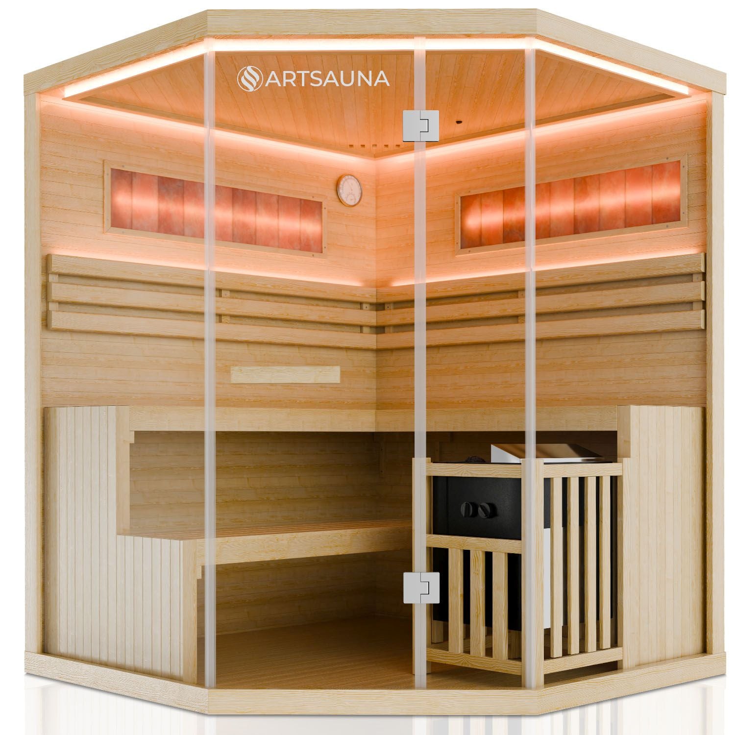 Sauna intérieur Vantaa 160 - pierre de sel | Artsauna |