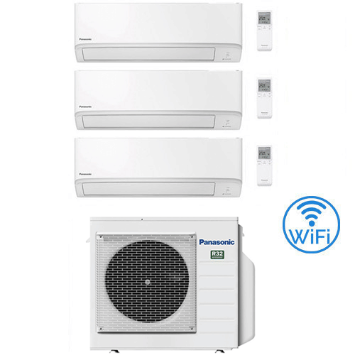 Panasonic - Climatizzatore Condizionatore Serie Tz Wifi R32 Trial Split Inverter 9000 + 9000 + 12000 Btu Con U.e. Cu-3z52tbe Classe A+++/a+