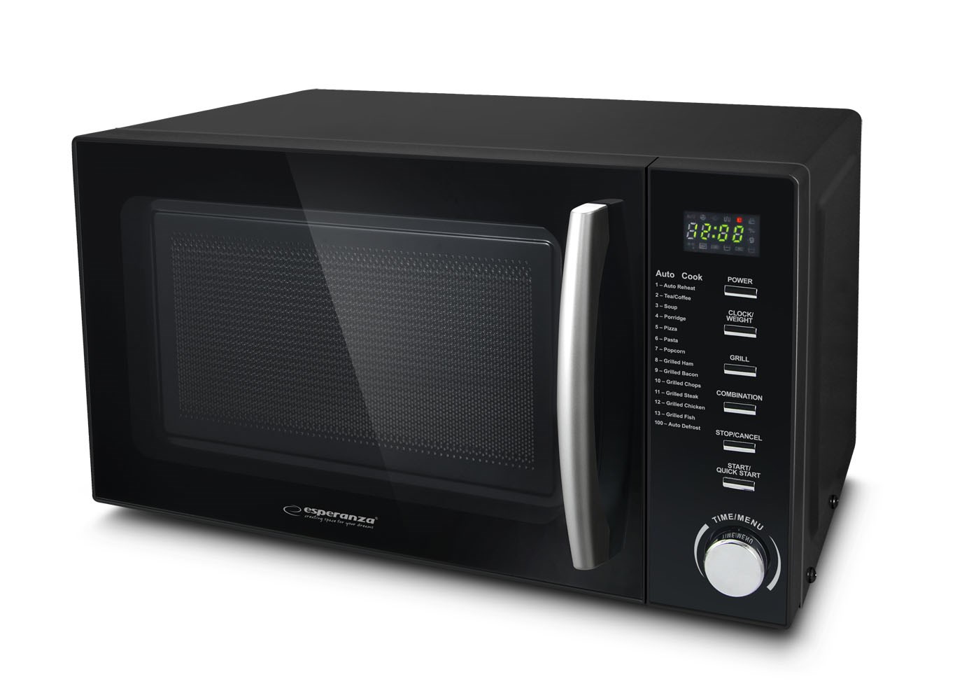 Esperanza Mikrowelle Cocinero 20L 1200W Mit Grill Led-Timer Kindersicherung - Bild 5