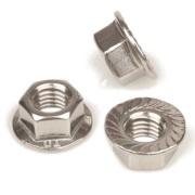 Dado Esag.c/flangia Dentel. M10 Inox A2