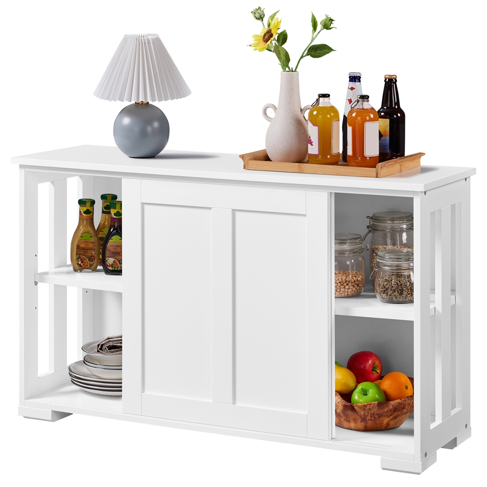 Yaheetech – Buffet De Salle À Manger 107 Cm L – 2 Portes Coulissantes