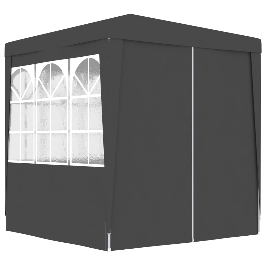 Vidaxl Profi-Partyzelt Mit Seitenwänden 2×2M Anthrazit 90 G/M² 8719883767741