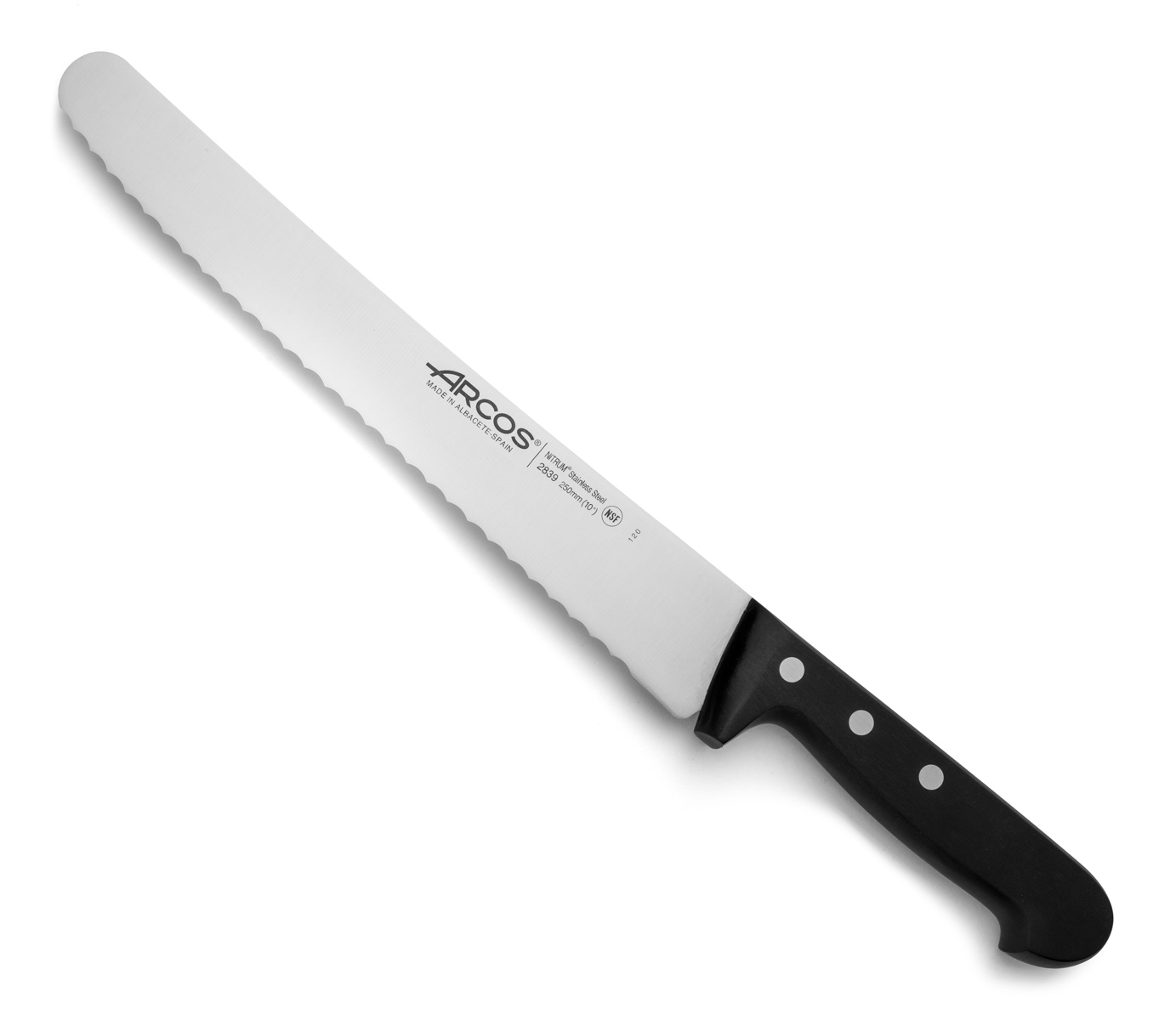 Arcos Schwarz Gebäckmesser Universal 283904 Aus Nitrumstahl, Mit Mango Aus Polyoxymethylen Und 25 Cm Klinge Im Karton. - Bild 2