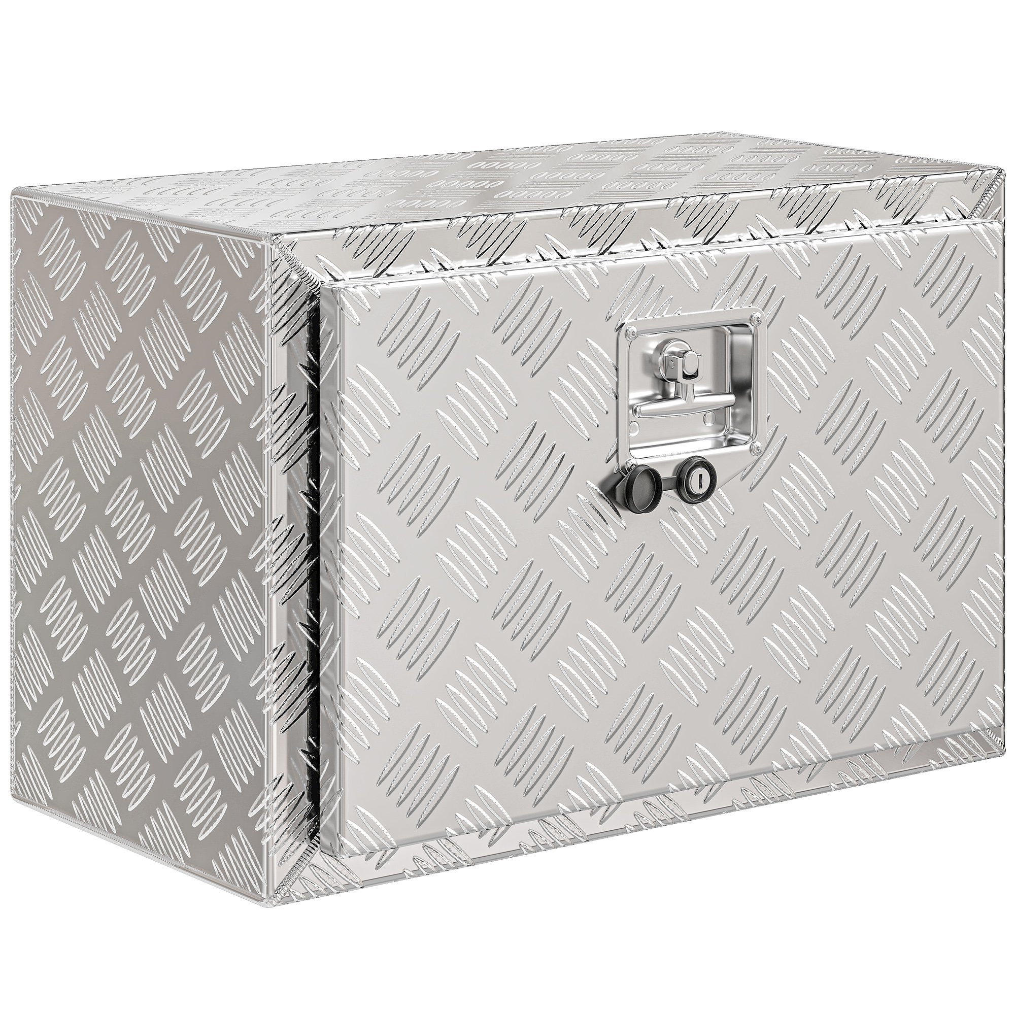 Boîte à outils pour camion en aluminium, coffre 76 L avec serrure et clés, 60,9 × 35,5 × 40,6 cm