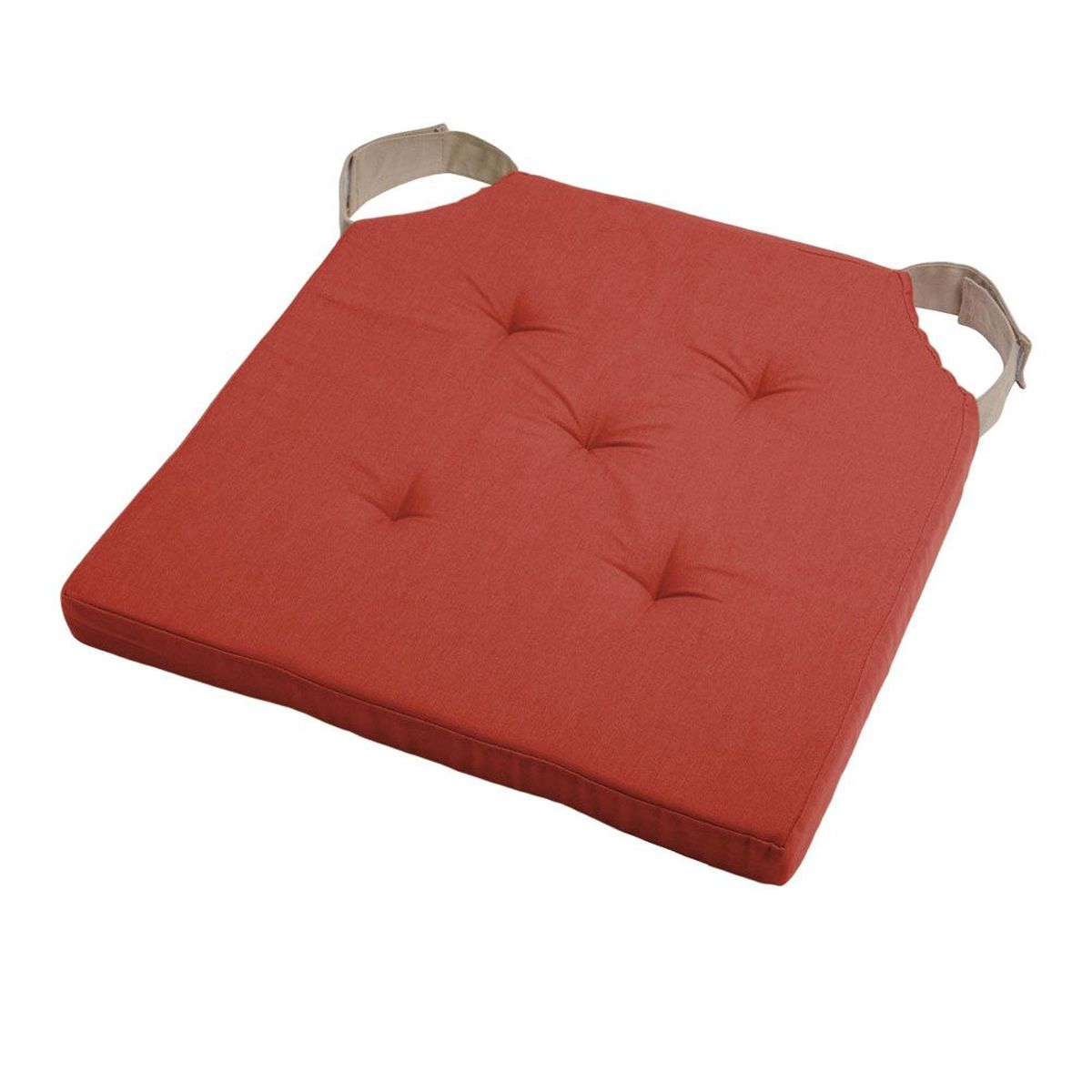 Coussin De Chaise Réversible Terracotta Et Lin En Coton 38 Cm
