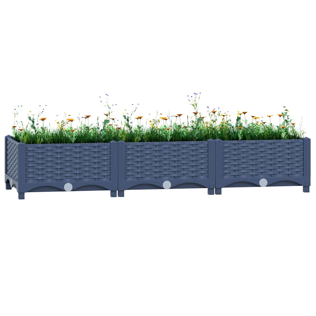 Vidaxl Lit Surélevé 120x40x23 Cm Polypropylène