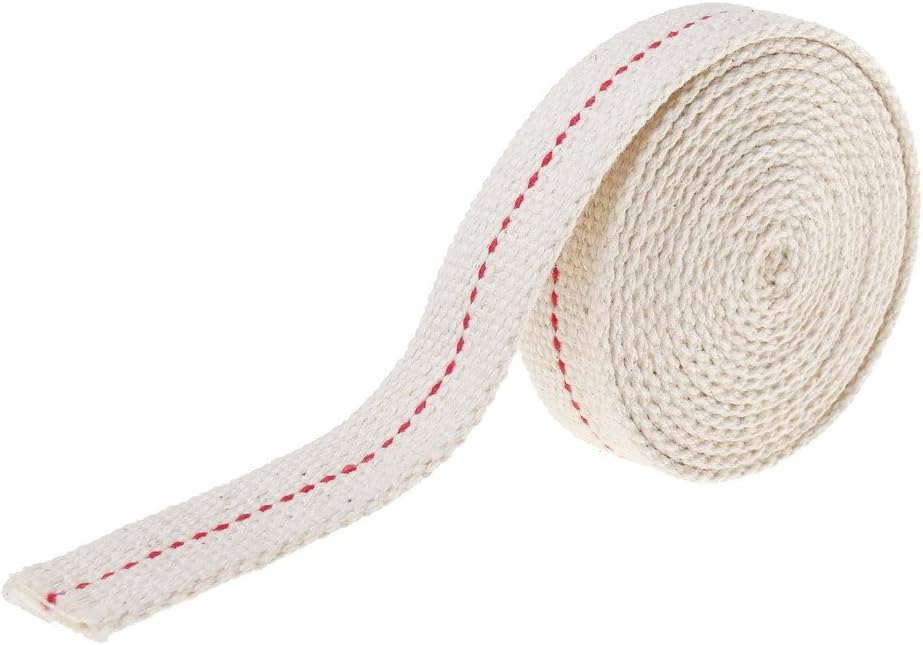Litzee - 2 Mètres Coton Mèche De Lampe, Mèches De Rechange Lanterne Mèches Pour Brûleurs Lampes À Huile ( Blanc )-lot De 2