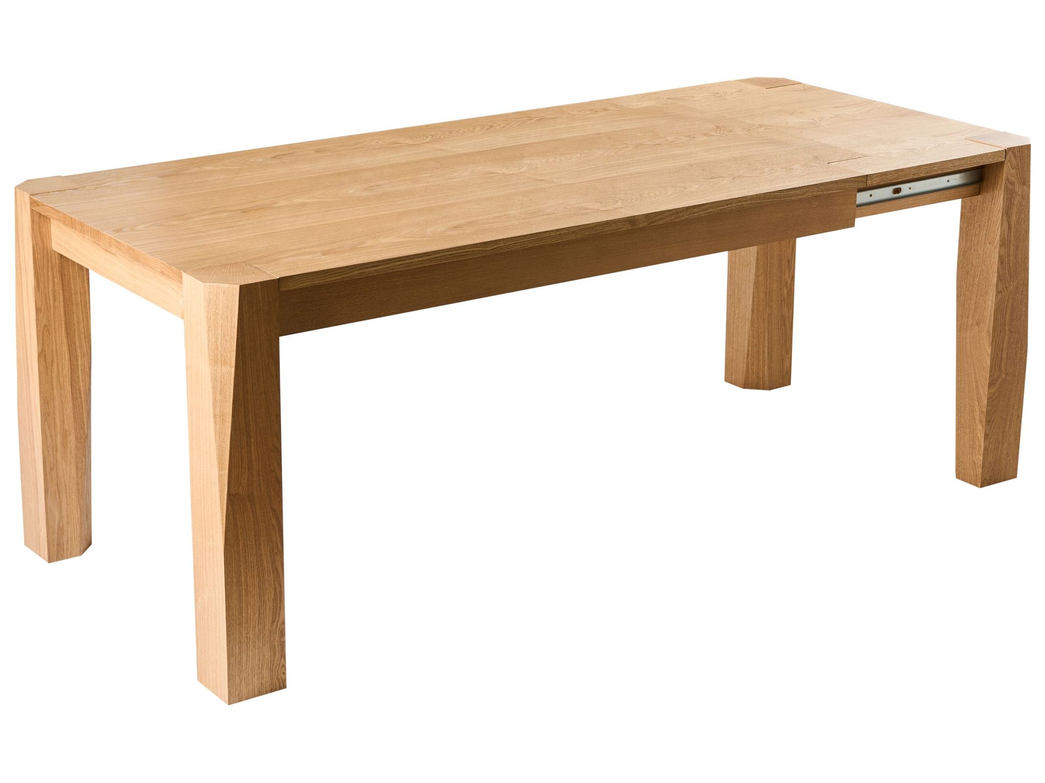 Beliani - Extending Rectangular Dining Table Modern 160/200 X 90 Cm Wood Veneer Legs Mdf Light Ash Mission