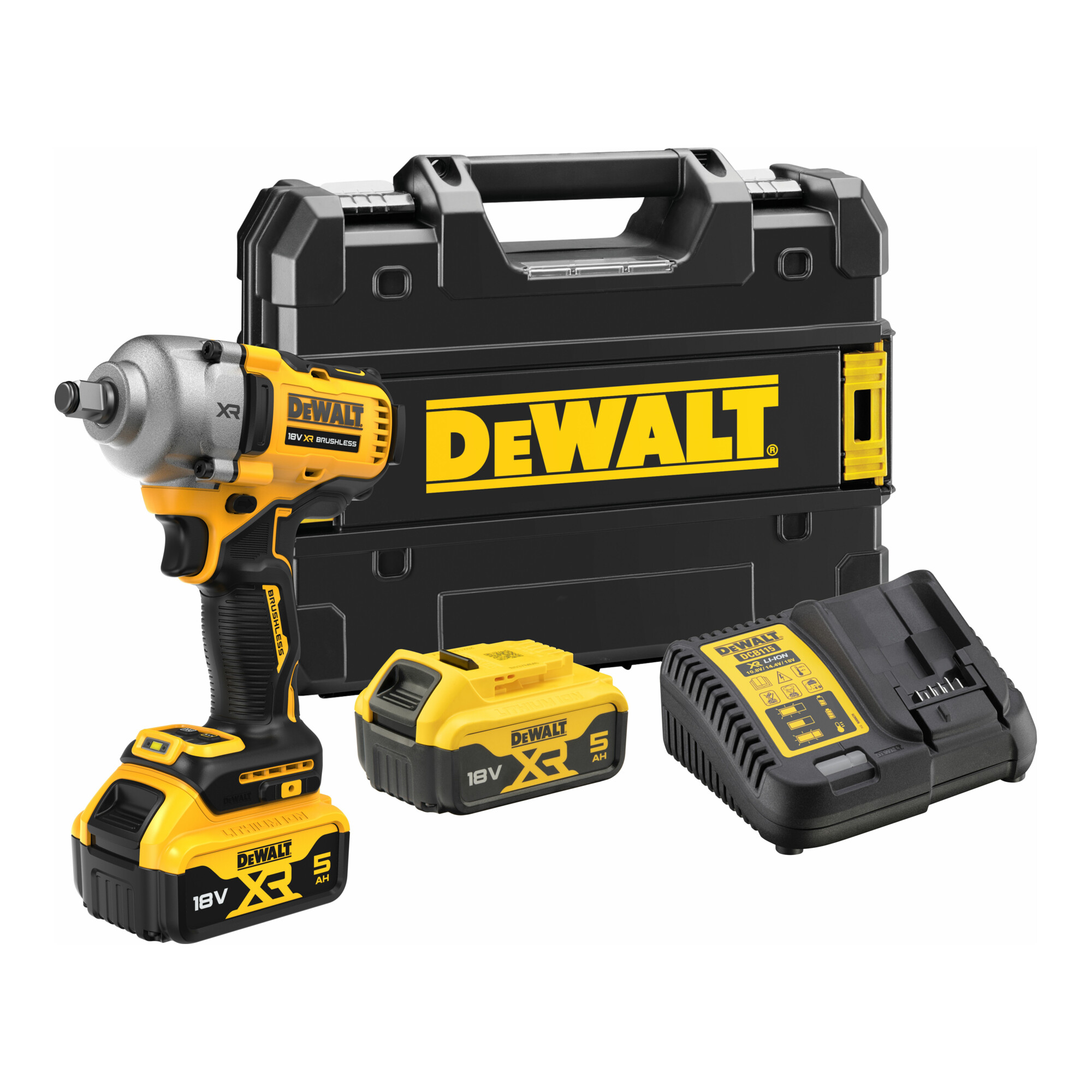 Dewalt Gelb - Akku-Schlagschrauber Dcf891p2t, 2X 5,0 Ah Und Ladegerät In Tstak-Box