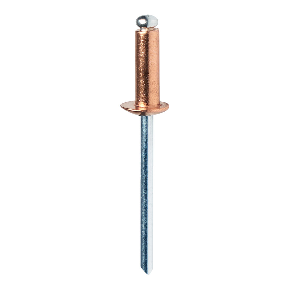 Rapid - Blister 50 Nieten Ø4.8x12mm. Alu + Bohrer Verkupfert 5001467