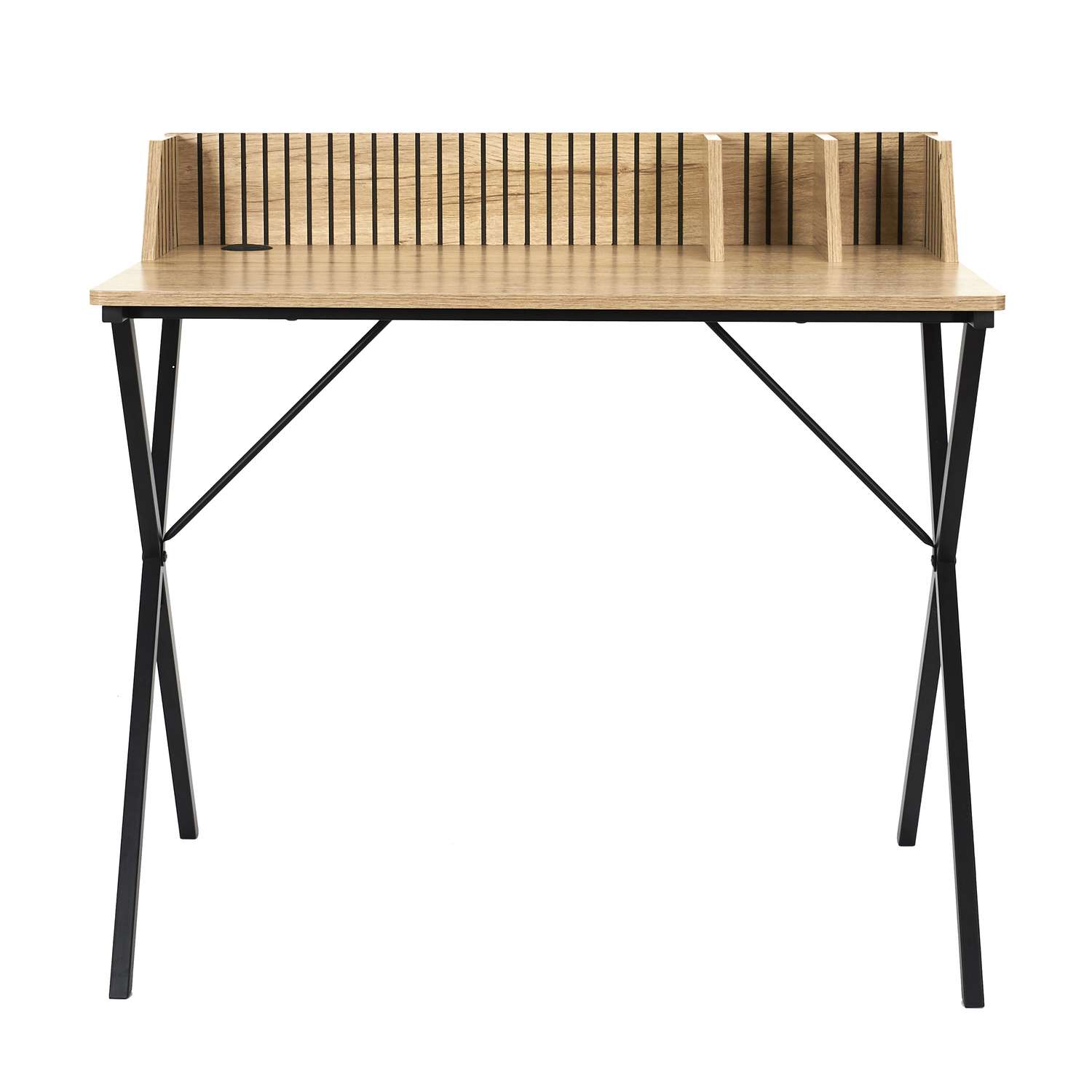 The Home Deco Factory - Bureau Saulk En Bois Et Métal