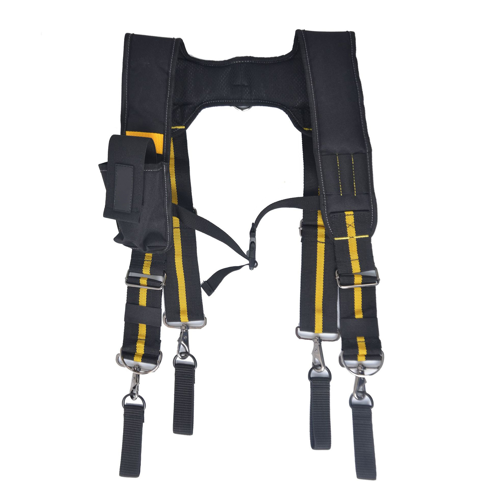 Ceinture à outils rembourrée réglable en polyester 600D, noir, pour électricien et charpentier