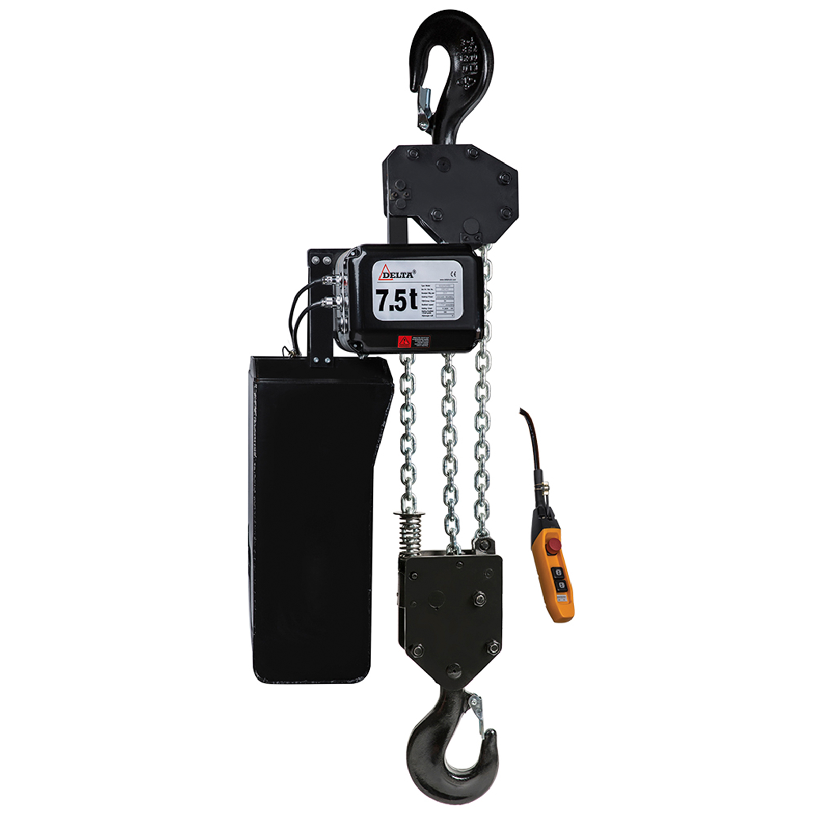 Delta Hoisting And Lifting Equipment Delta Elektrischer Kettenzug Dts – 400V - Tragkraft 7,5T Hubhöhe 6M 2 Geschwindigkeiten 3 Kettenstränge 8719482294327