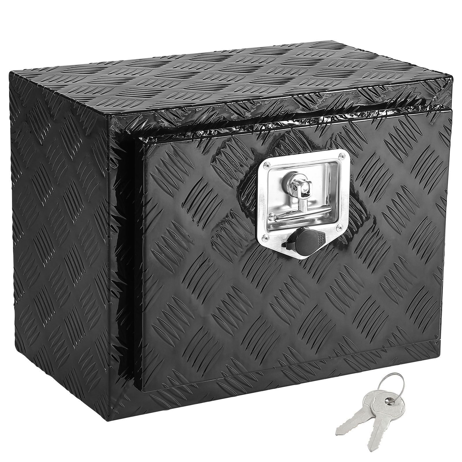 Coffre de rangement sous châssis en aluminium étanche et verrouillable pour camion, remorque et camping-car, 45,7 x 30,5 x 35,6 cm, noir