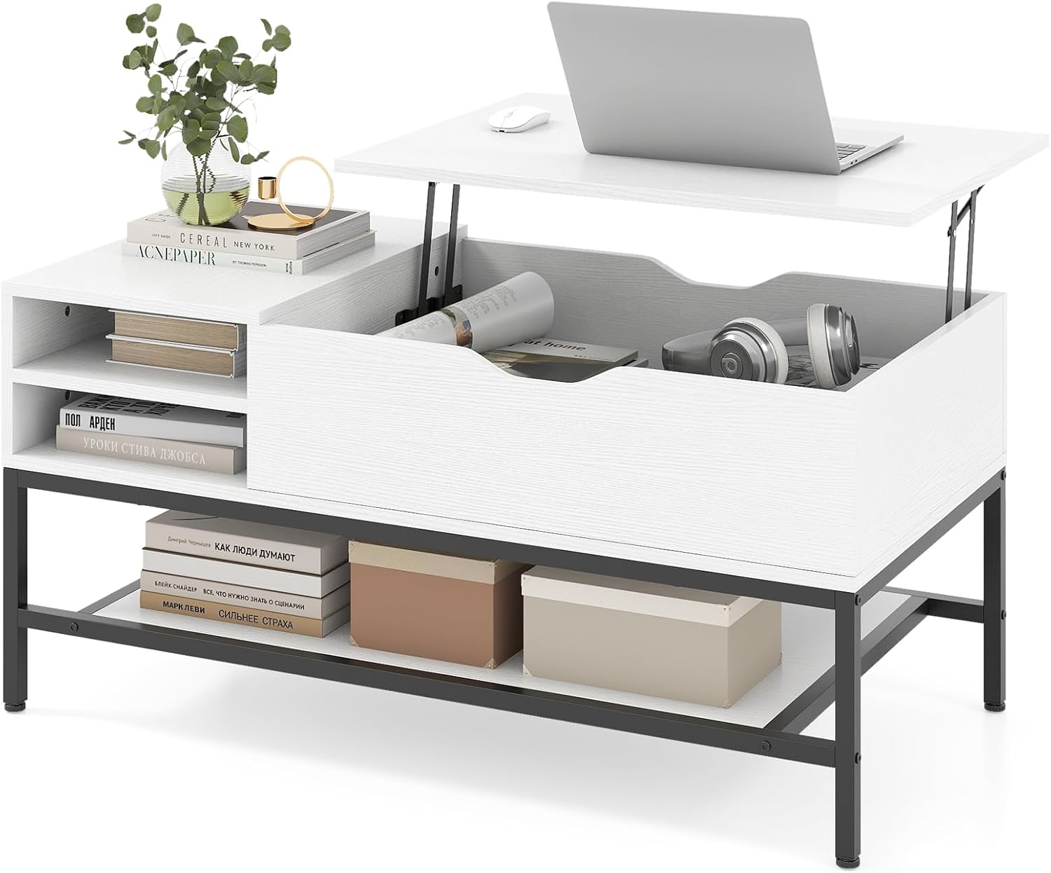 Costway Table Basse Plateau Relevable