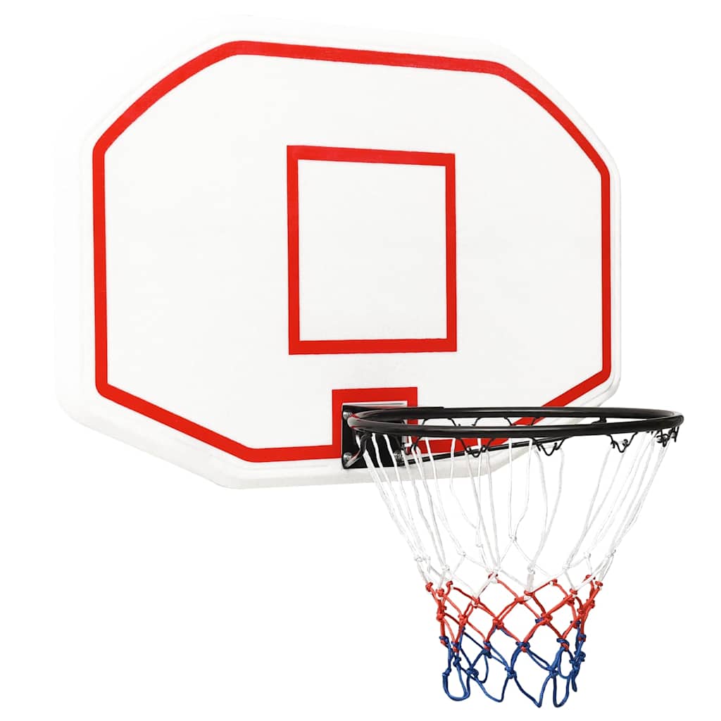 Vidaxl Schwarz/Rot/Blau Basketballkorb Weiß 109X71x3 Cm Polyethylen