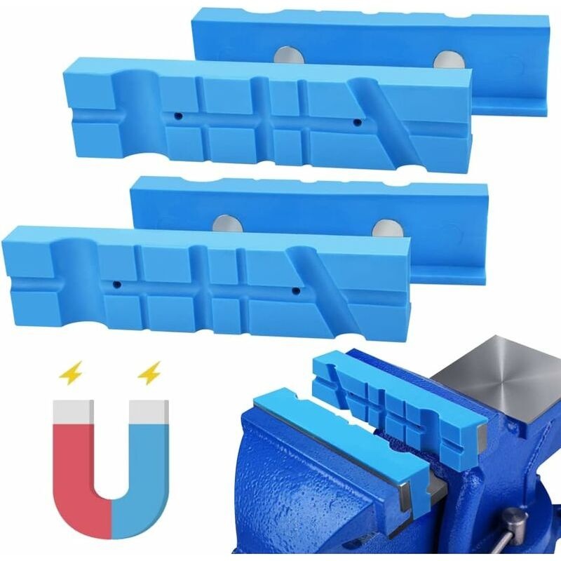 Mors de protection pour étau en TPU, 14 x 3,6 x 2,5 cm, rainures antidérapantes, lot de 2