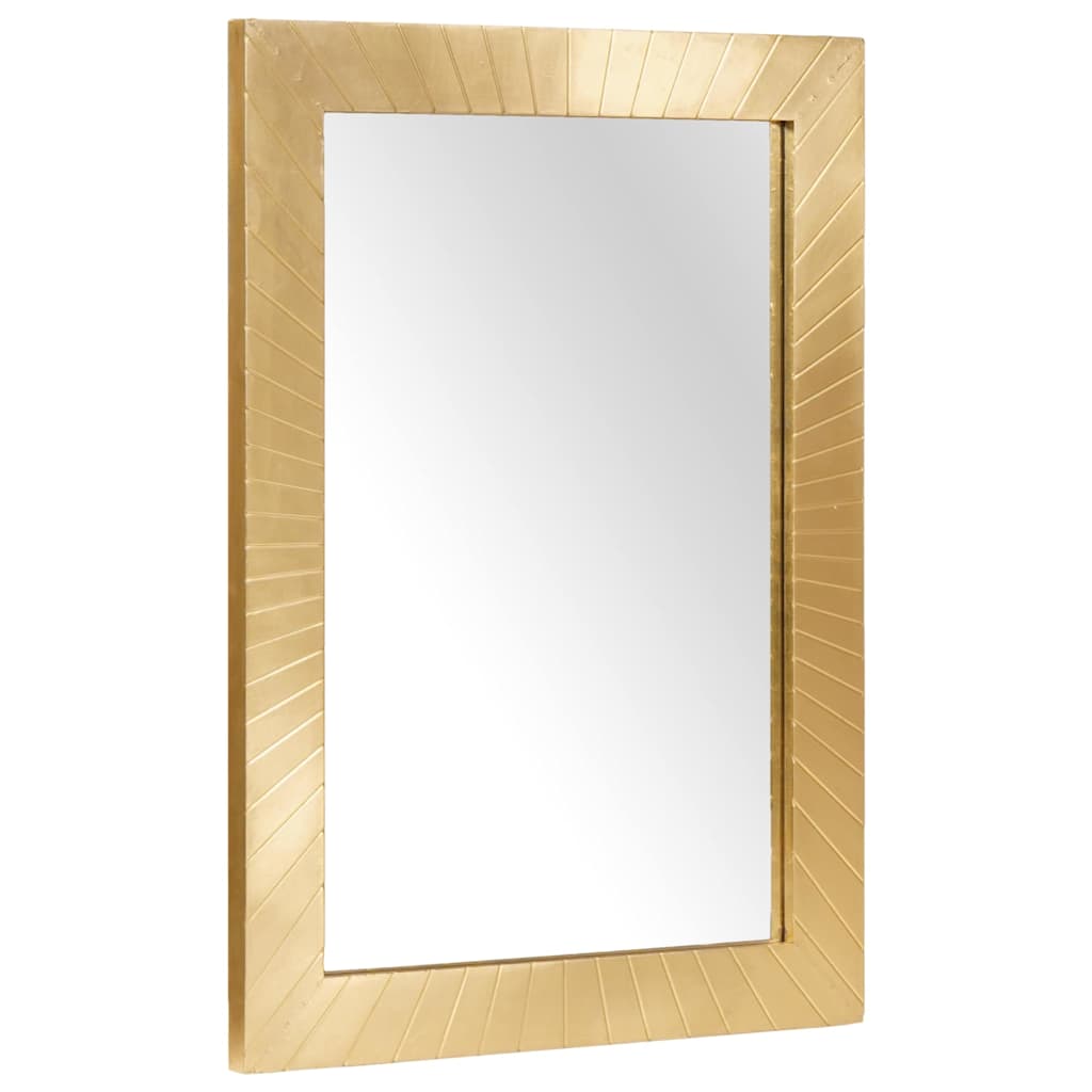 Vidaxl Miroir De Salle De Bain Montage Mural Doré 50 X 2,5 X 70 Cm