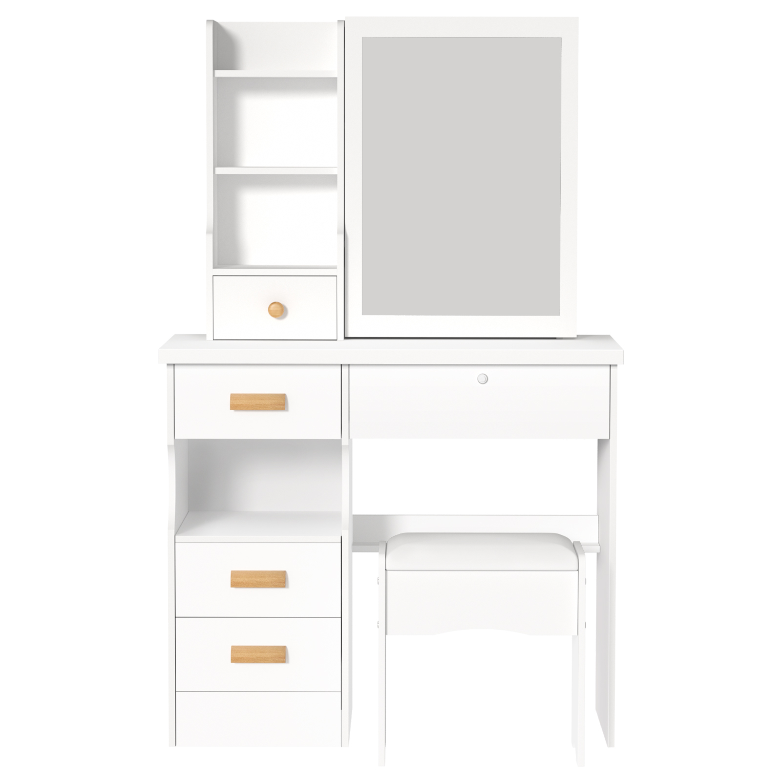 Flasidu - Coiffeuse Avec Miroir Led