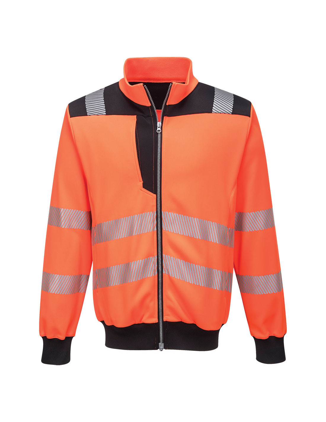 Portwest Herren Orange/Schwarz Arbeitsjacke, Warnschutz Sweatjacke Pw370 (M) - Bild 3