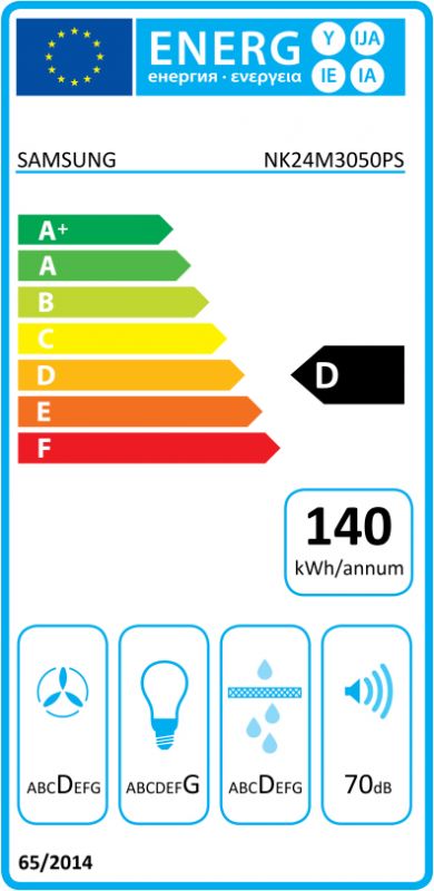 Samsung Grau Nk24m3050ps Wandmontiert Edelstahl 512 M³/H D