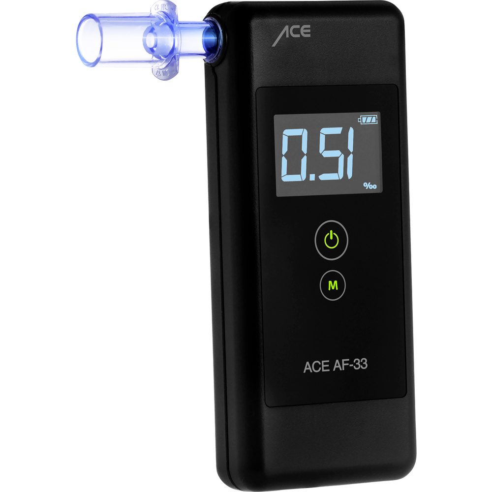 Ace - Af-33 Alkoholtester Dunkelgrau 0.00 Bis 5.00 ‰ Inkl. Display 4260042950800
