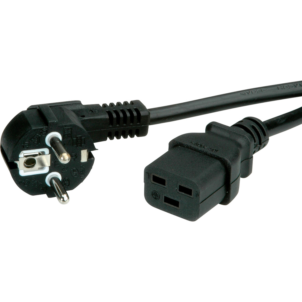 Value Schwarz 19.99.1553 Strom Anschlusskabel 3.00 M
