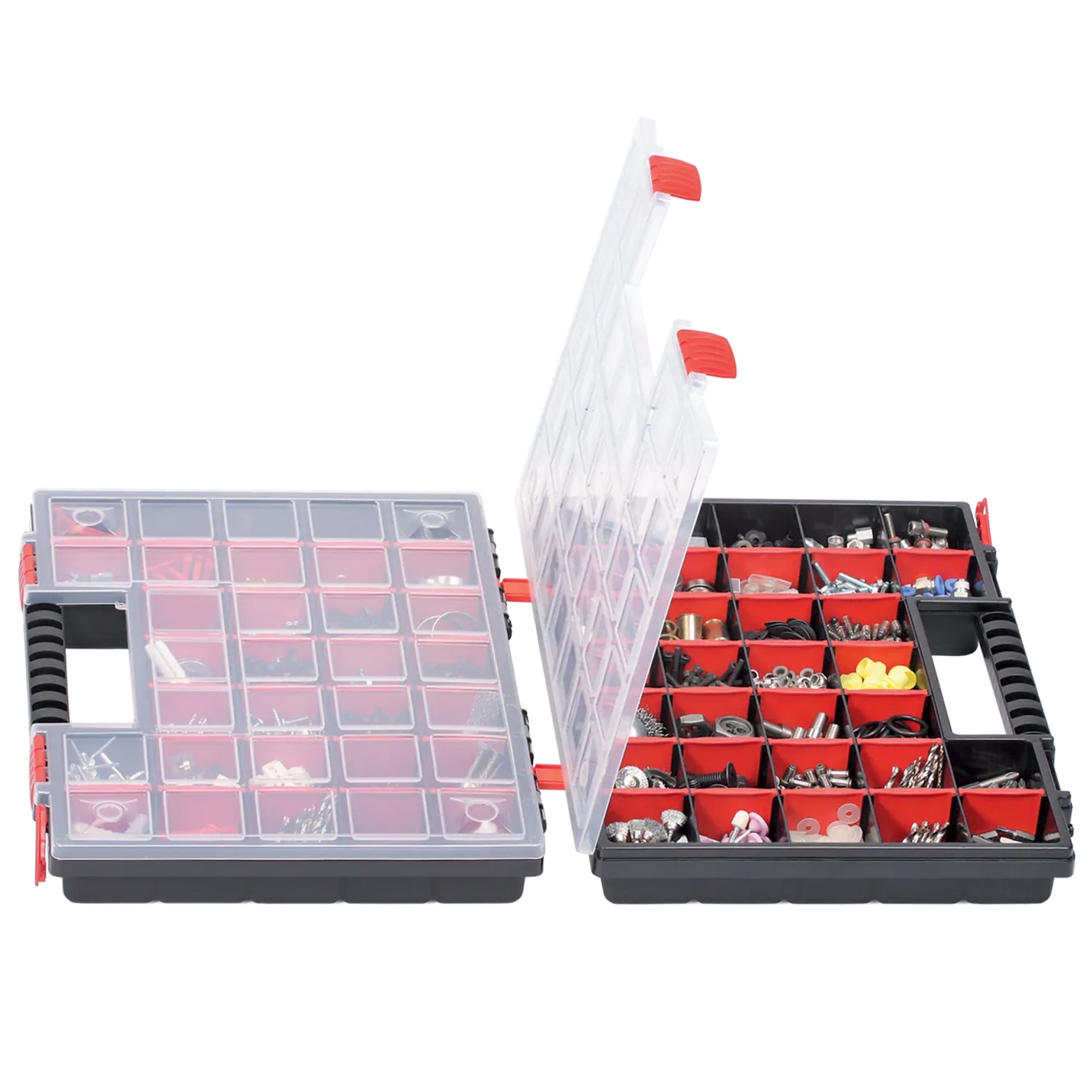 Kistenberg Schwarz Sortimentskasten Box Organiser Aufbewahrungsbox Kleinteile Klappbar, Version: Knos403010s, 399 X 303 X 100