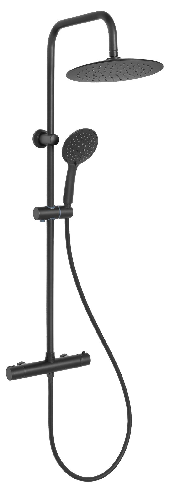 Schwarz Duschsystem, Invema Black Duschsystem – Regen- Und Handbrause – Thermostatmischer - Image 2